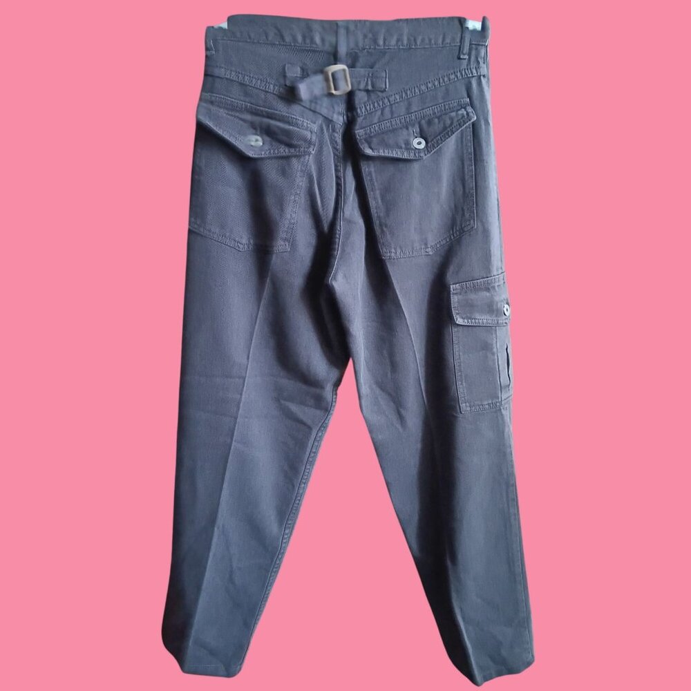 sz 6 For Joseph Cargo Jeans Dark Gray Cargo Pants Multiple Pockets Buckleback